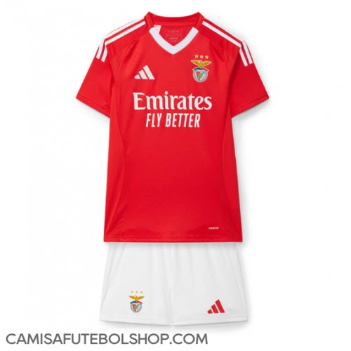 Camisa de time de futebol Benfica Replicas 1º Equipamento Infantil 2024-25 Manga Curta (+ Calças curtas)